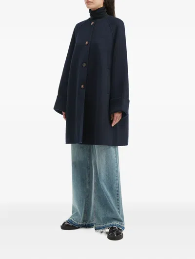 B+ab Button Scarf Coat In Black