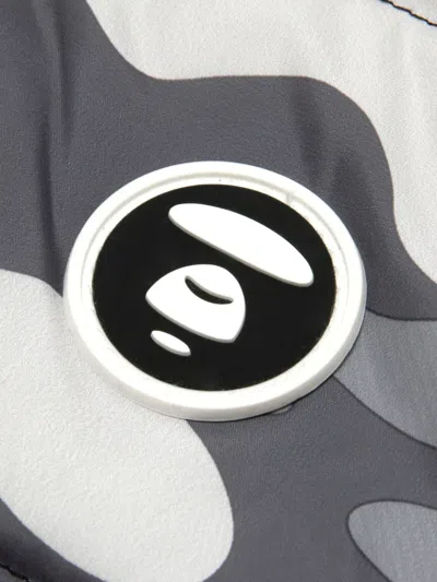 Aape By A Bathing Ape Camouflage-pattern Hooded Jacket In Black