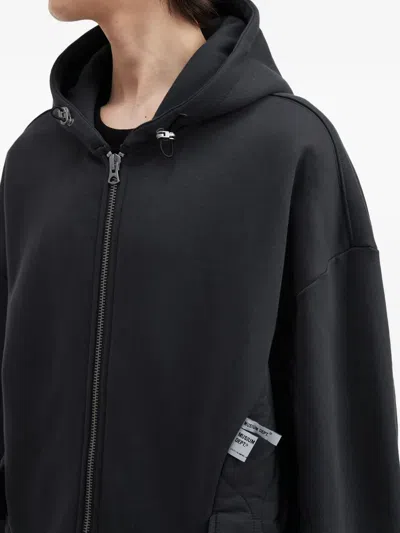 Musium Div. Quilted Zip-up Hoodie In Black