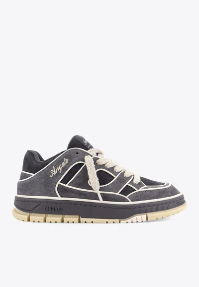 Axel Arigato Low-top Nubuck Sneakers With Contrasting Stitching In Black