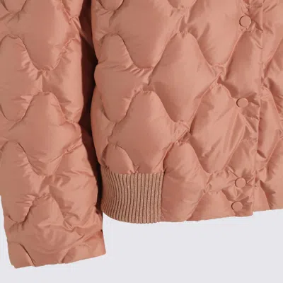 Fabiana Filippi Quilted Jackets With Ribbed Collar And Cuffs In Pink