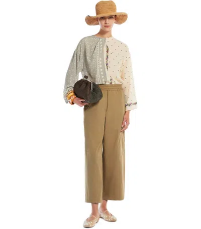 Weekend Max Mara Milva Terra Cropped Pants In Brown
