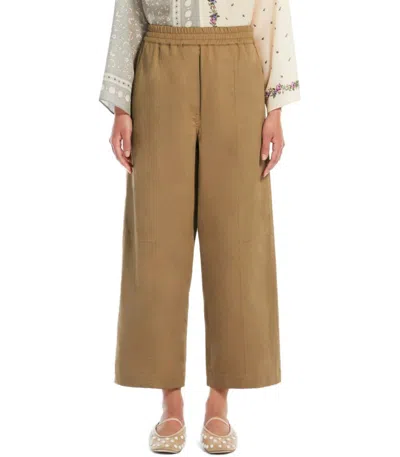 Weekend Max Mara Milva Terra Cropped Pants In Brown