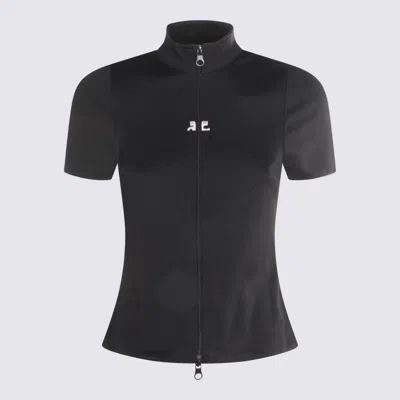 Courrèges Interlock Zipped Top In Black