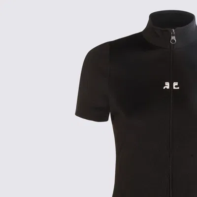 Courrèges Interlock Zipped Top In Black