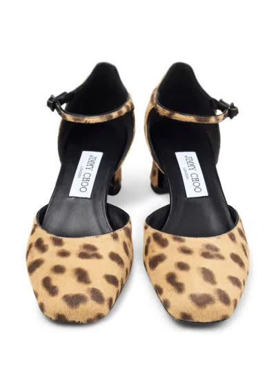 Jimmy Choo Pixie Leopard Pumps In Brown