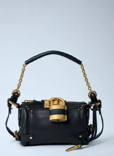 Chloé Black Leather Small Paddington Shoulder Bag