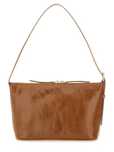 Apc Textured Shoulder Bag Adjustable Strap In Brown