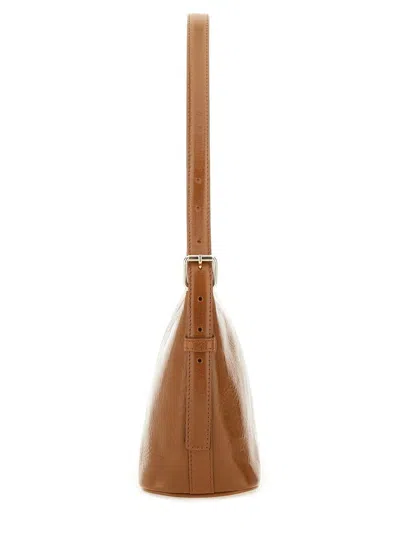 Apc Textured Shoulder Bag Adjustable Strap In Brown