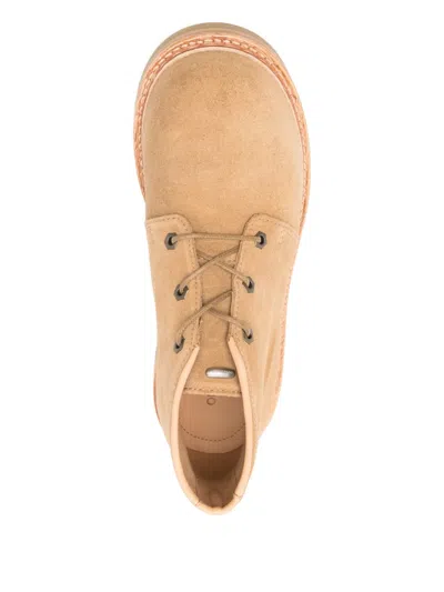 Our Legacy Beige Suede Chukka Ankle Boots In Brown