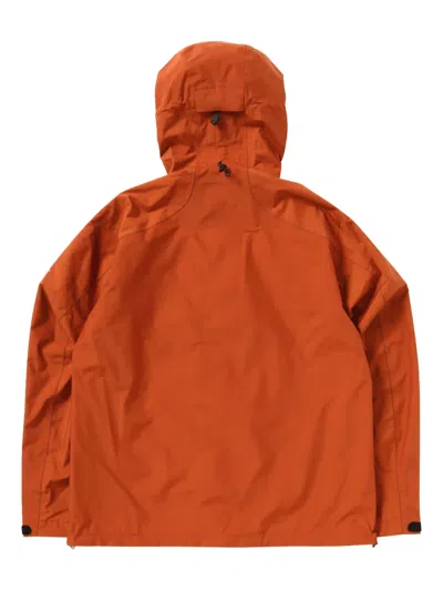 And Wander Reflective Stitching Hooded Jacket In Orange