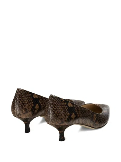 Stuart Weitzman Power 50 Python-effect Leather Pumps In Multi