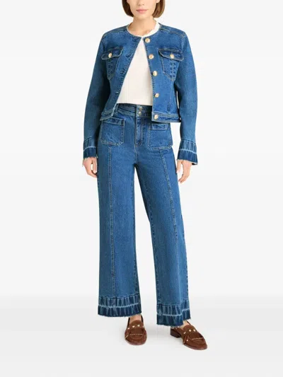 Cinq À Sept Travis Buttoned Jacket In Blue