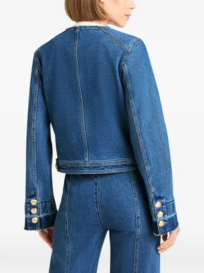 Cinq À Sept Travis Buttoned Jacket In Blue