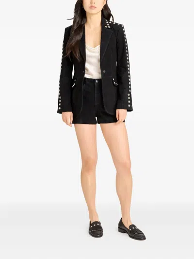Cinq À Sept Cinq A Sept Studded Suede Milly Jacket In Black