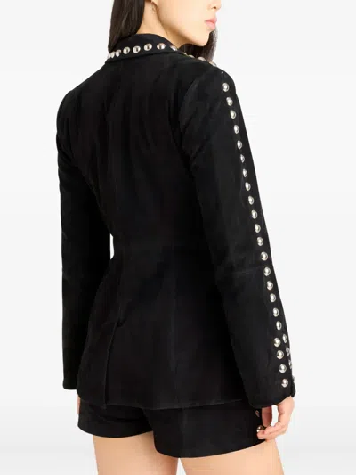 Cinq À Sept Cinq A Sept Studded Suede Milly Jacket In Black