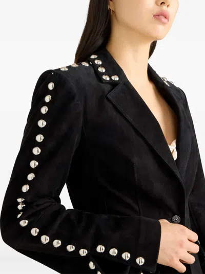 Cinq À Sept Cinq A Sept Studded Suede Milly Jacket In Black