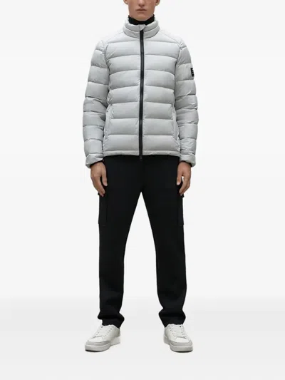 Ecoalf Zip-up Padded Jacket In Gray