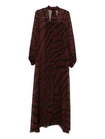 Raquel Diniz Zebra Print Dress In Multi