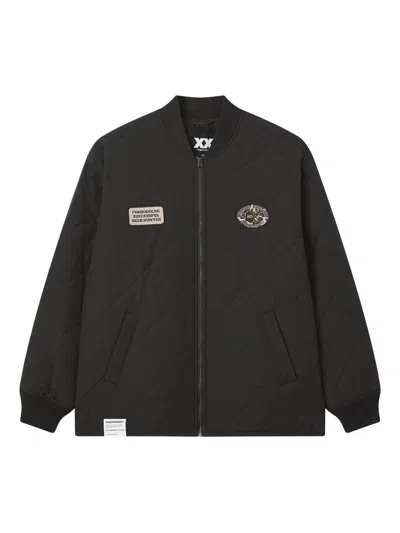 Fingercroxx Quilted Patch-details Jacket In Black