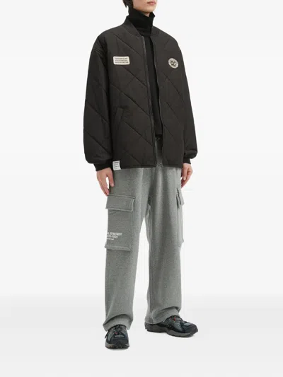 Fingercroxx Quilted Patch-details Jacket In Black