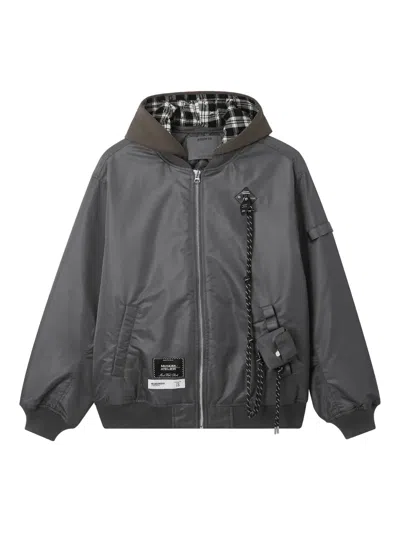 Musium Div. Hooded Zip Jacket In Gray