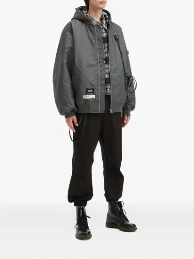 Musium Div. Hooded Zip Jacket In Gray