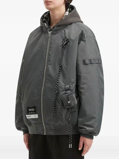 Musium Div. Hooded Zip Jacket In Gray