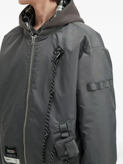 Musium Div. Hooded Zip Jacket In Gray