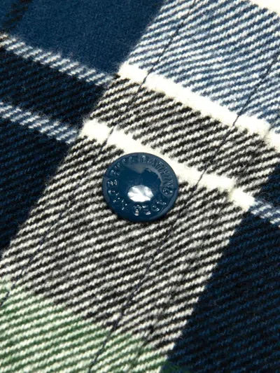 Aape By A Bathing Ape Hooded Plaid Shirt In Green