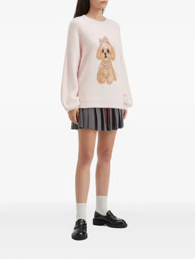 B+ab Dog-graphic Sweater In Pink