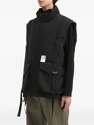 Musium Div. Padded Pocket Gilet In Black
