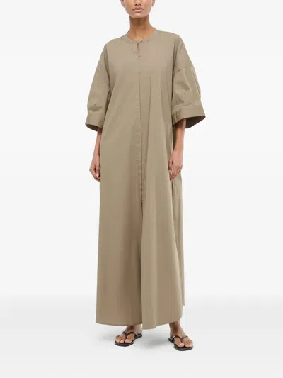 Staud Round-neck Maxi Dress In Neutral