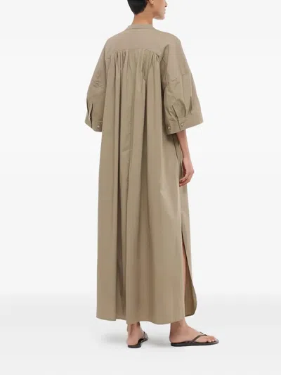 Staud Round-neck Maxi Dress In Neutral
