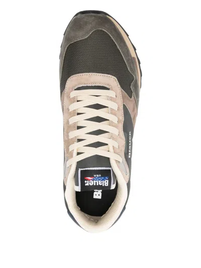 Blauer Panelled Low-top Sneakers In Green