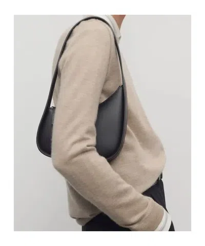 The Row Zipper Shoulder Bag In Black