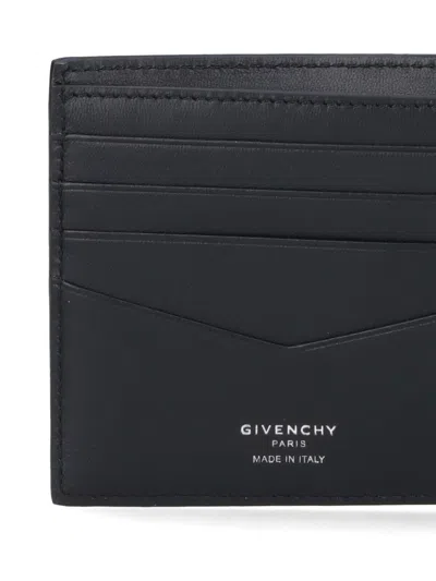 Givenchy Black Bi-fold Wallet With Logo Lettering On The Front In Grained Leather Man In Brown