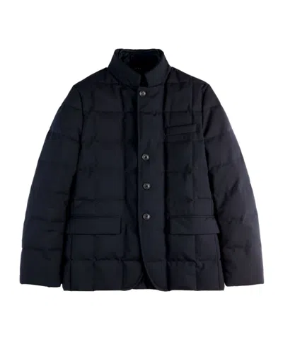 Fay Padded Down Coat Stand-up Collar In Blue