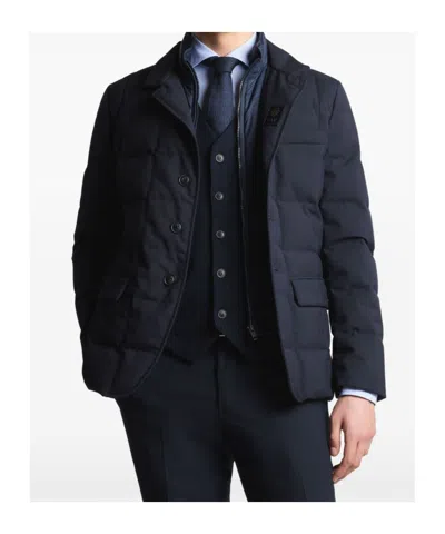 Fay Padded Down Coat Stand-up Collar In Blue