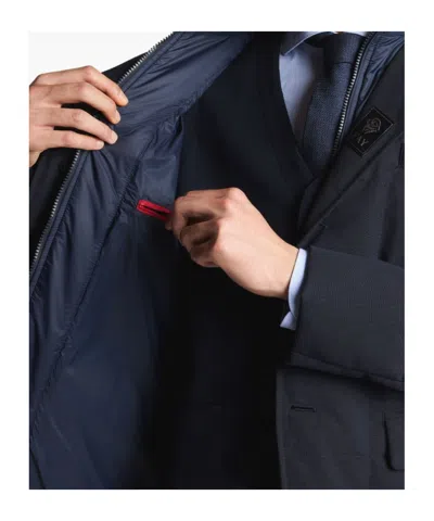 Fay Padded Down Coat Stand-up Collar In Blue