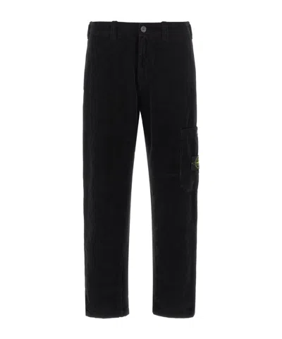 Stone Island Cotton Regular Fit Pants In Black