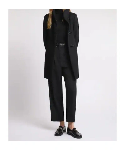 Fay Virginia 3 Hooks Coat In Black