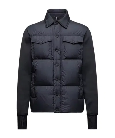 Moncler Padded Zip-up Cardigan In Blue