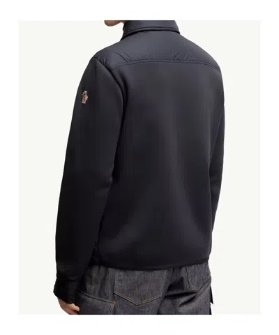 Moncler Padded Zip-up Cardigan In Blue