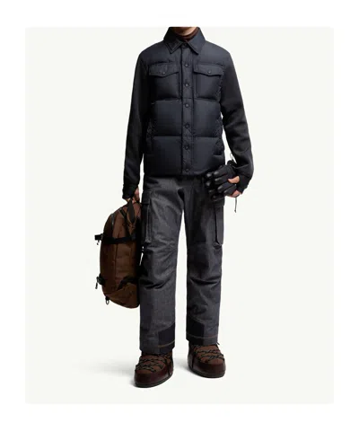 Moncler Padded Zip-up Cardigan In Blue