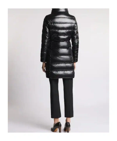 Fay Cropped Black Nylon Down Jacket With Iconic Fastening And Windproof Cuffs In Black