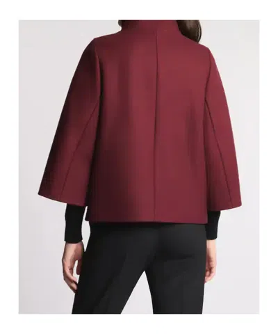 Fay Wool Cape Jacket In Red