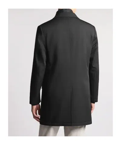 Fay Three-button Single-breasted Coat In Black