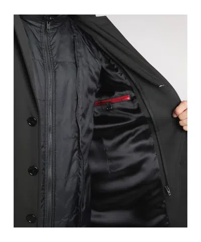 Fay Three-button Single-breasted Coat In Black