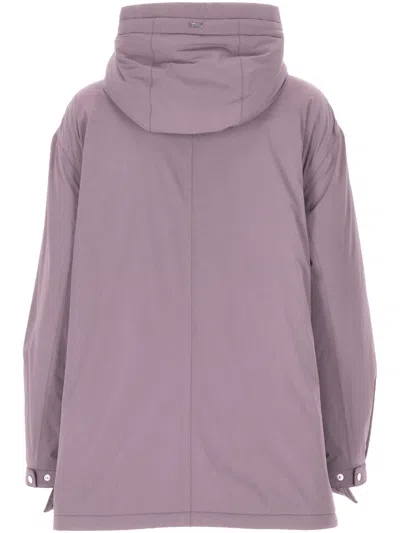 Herno Zippered Casual Jacket In Purple